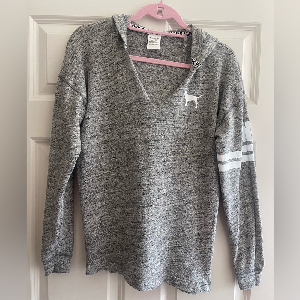 PINK Victoria’s Secret Summer Lightweight Gray Hoodie XS